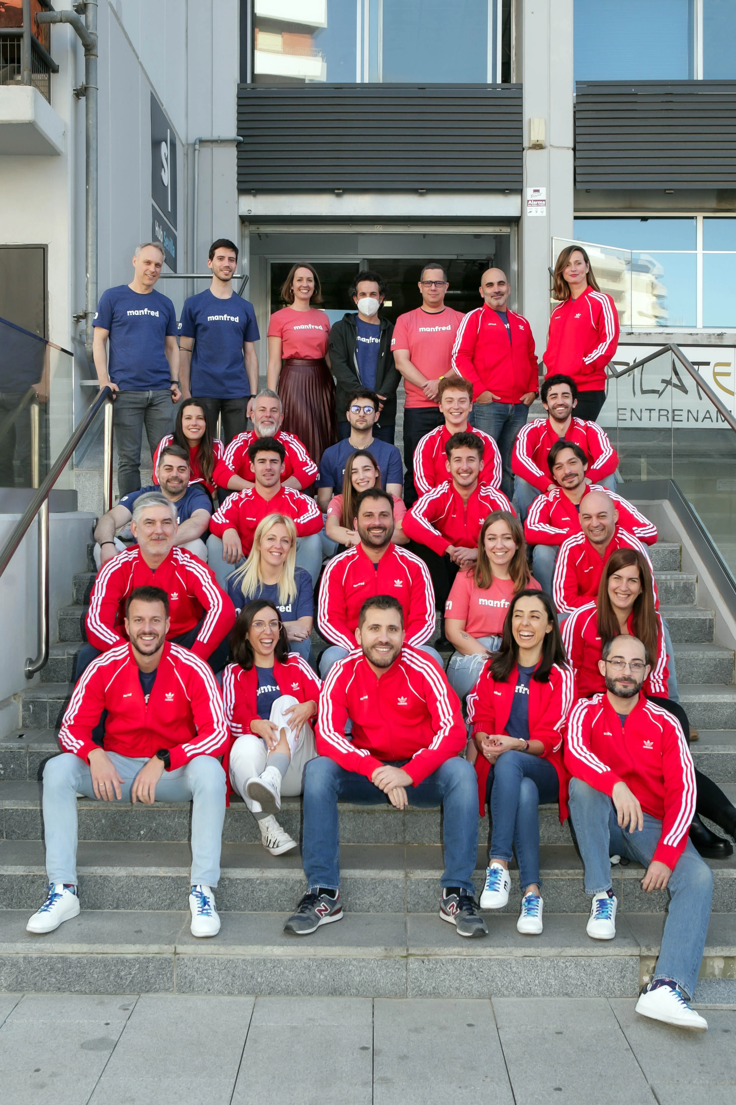 Manfred team members working together